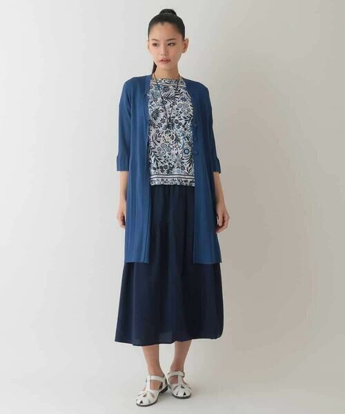 HIROKO BIS GRANDE / ヒロコビス グランデ カットソー | 【大きいサイズ】フラワープリントフレンチスリーブカットソー /洗濯機で洗える | 詳細20