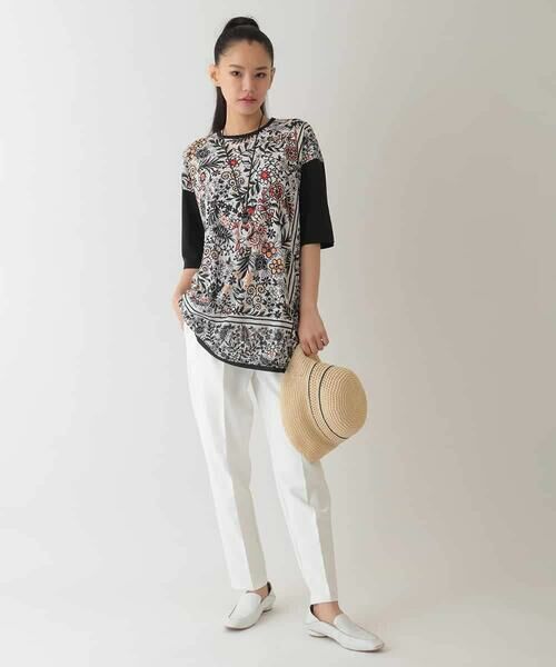 HIROKO BIS GRANDE / ヒロコビス グランデ チュニック | 【大きいサイズ】フラワープリントチュニックカットソー /洗濯機で洗える | 詳細17