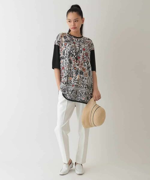 HIROKO BIS GRANDE / ヒロコビス グランデ チュニック | 【大きいサイズ】フラワープリントチュニックカットソー /洗濯機で洗える | 詳細18