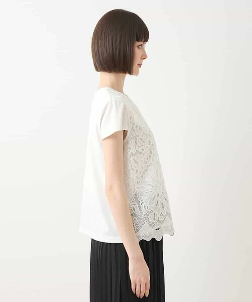 HIROKO BIS GRANDE / ヒロコビス グランデ カットソー | 【大きいサイズ】フラワーデコ刺繍ブラウス /洗える | 詳細2