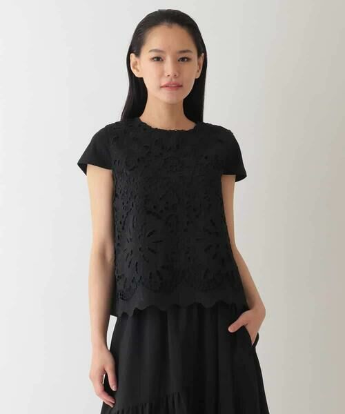 HIROKO BIS GRANDE / ヒロコビス グランデ カットソー | 【大きいサイズ】フラワーデコ刺繍ブラウス /洗える | 詳細18