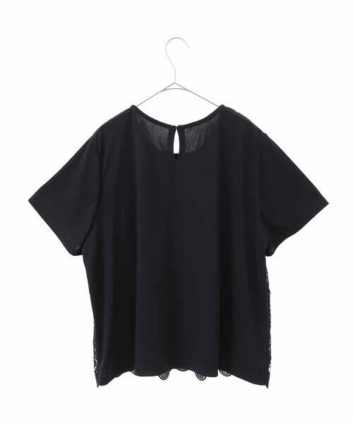 HIROKO BIS GRANDE / ヒロコビス グランデ カットソー | 【大きいサイズ】フラワーデコ刺繍ブラウス /洗える | 詳細9