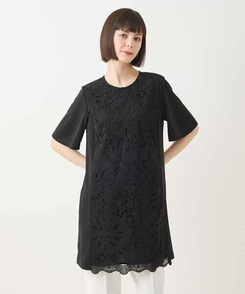 HIROKO BIS GRANDE / ヒロコビス グランデ チュニック | 【大きいサイズ】カットワークデコ刺繍チュニック /洗える | 詳細10