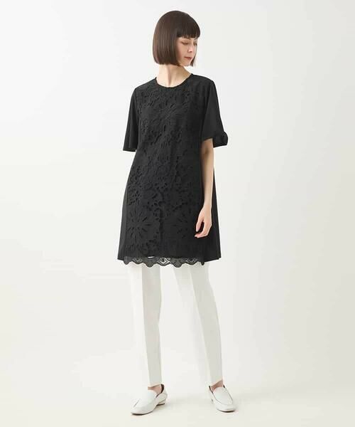 HIROKO BIS GRANDE / ヒロコビス グランデ チュニック | 【大きいサイズ】カットワークデコ刺繍チュニック /洗える | 詳細12