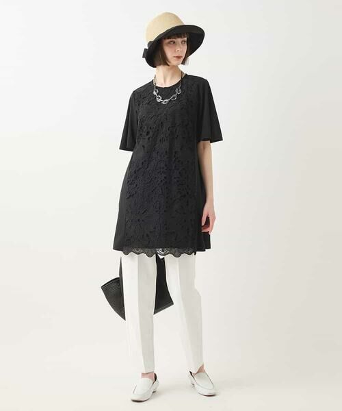 HIROKO BIS GRANDE / ヒロコビス グランデ チュニック | 【大きいサイズ】カットワークデコ刺繍チュニック /洗える | 詳細17