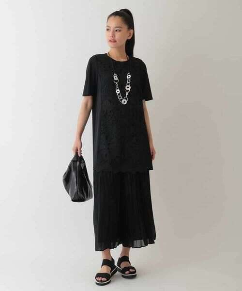 HIROKO BIS GRANDE / ヒロコビス グランデ チュニック | 【大きいサイズ】カットワークデコ刺繍チュニック /洗える | 詳細19
