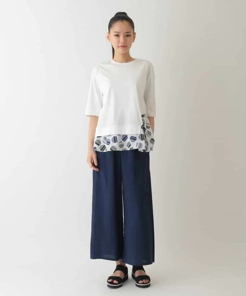 HIROKO BIS GRANDE / ヒロコビス グランデ チュニック | 【大きいサイズ】ストライプドットジョイントヘムカットソー /洗える | 詳細12