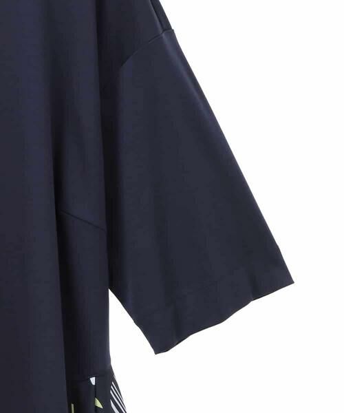 HIROKO BIS GRANDE / ヒロコビス グランデ チュニック | 【大きいサイズ】ストライプドットジョイントヘムカットソー /洗える | 詳細3