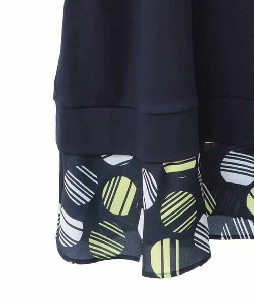 HIROKO BIS GRANDE / ヒロコビス グランデ チュニック | 【大きいサイズ】ストライプドットジョイントヘムカットソー /洗える | 詳細4