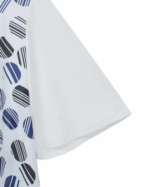 HIROKO BIS GRANDE / ヒロコビス グランデ チュニック | 【大きいサイズ】ストライプドットイレギュラーヘムカットソー /洗える | 詳細3