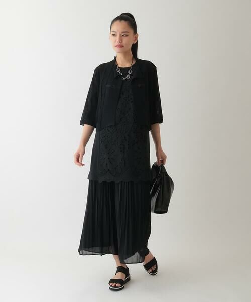 HIROKO BIS GRANDE / ヒロコビス グランデ その他パンツ | 【大きいサイズ】ジョーゼットプリーツワイドパンツ /洗える | 詳細7