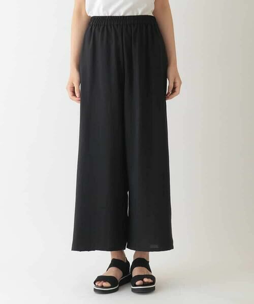 HIROKO BIS GRANDE / ヒロコビス グランデ その他パンツ | 【大きいサイズ】リネンライクドライイージーワイドパンツ /洗濯機で洗える | 詳細8