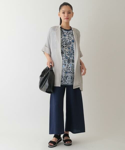 HIROKO BIS GRANDE / ヒロコビス グランデ その他パンツ | 【大きいサイズ】リネンライクドライイージーワイドパンツ /洗濯機で洗える | 詳細9