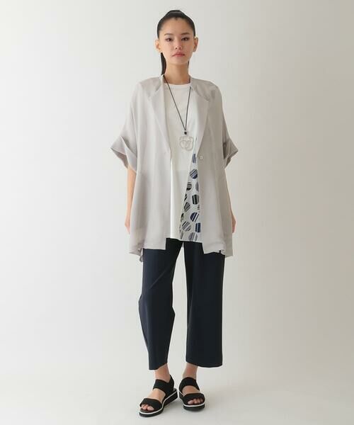 HIROKO BIS GRANDE / ヒロコビス グランデ その他パンツ | 【大きいサイズ/接触冷感/吸汗速乾】ドライストレッチワイドプルオンパンツ /洗濯機で洗える | 詳細12