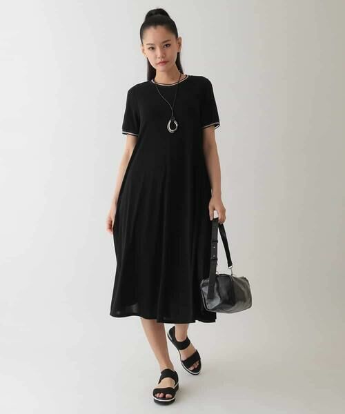 HIROKO BIS GRANDE / ヒロコビス グランデ ロング・マキシ丈ワンピース | 【大きいサイズ/接触冷感】ラインアクセントジャージーワンピース | 詳細14