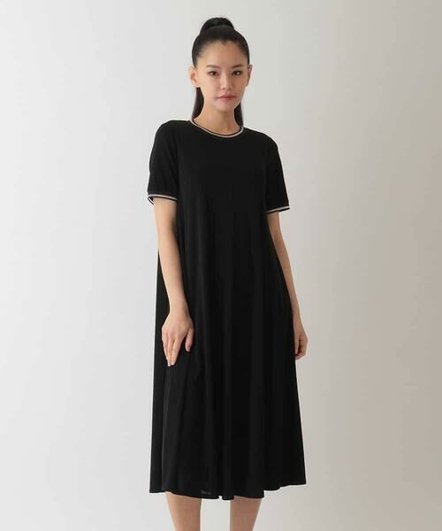 HIROKO BIS GRANDE / ヒロコビス グランデ ロング・マキシ丈ワンピース | 【大きいサイズ/接触冷感】ラインアクセントジャージーワンピース | 詳細9