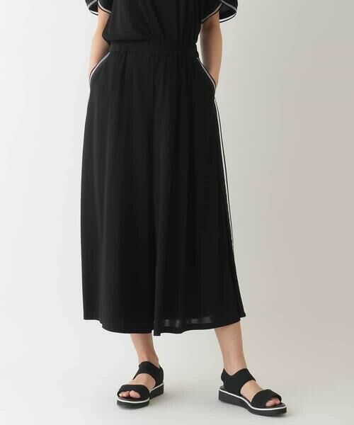 HIROKO BIS GRANDE / ヒロコビス グランデ その他パンツ | 【大きいサイズ/接触冷感】ラインアクセントジャージーフレアパンツ | 詳細8