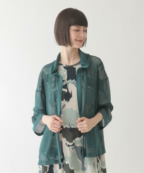 HIROKO BIS GRANDE / ヒロコビス グランデ その他アウター | 【大きいサイズ】ナチュラルメッシュショートブルゾン /洗える | 詳細11