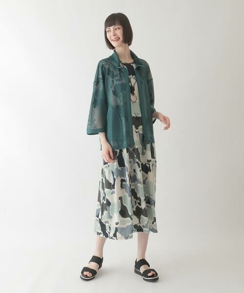 HIROKO BIS GRANDE / ヒロコビス グランデ その他アウター | 【大きいサイズ】ナチュラルメッシュショートブルゾン /洗える | 詳細13