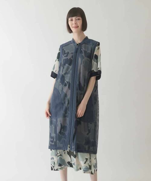 HIROKO BIS GRANDE / ヒロコビス グランデ ベスト | 【大きいサイズ】ナチュラルメッシュロングジレ /洗える | 詳細7