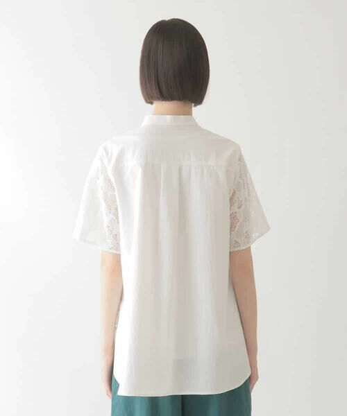 HIROKO BIS GRANDE / ヒロコビス グランデ シャツ・ブラウス | 【大きいサイズ】迷彩レースジョイントブラウス /洗える | 詳細3