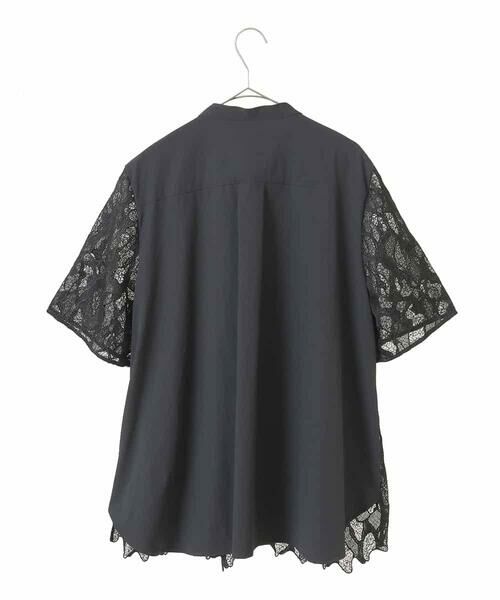 HIROKO BIS GRANDE / ヒロコビス グランデ シャツ・ブラウス | 【大きいサイズ】迷彩レースジョイントブラウス /洗える | 詳細10