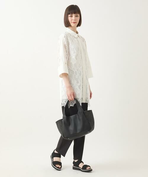 HIROKO BIS GRANDE / ヒロコビス グランデ チュニック | 【大きいサイズ】ランダム迷彩レースチュニックブラウス /洗える | 詳細13