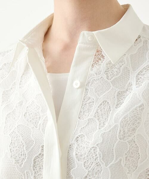 HIROKO BIS GRANDE / ヒロコビス グランデ チュニック | 【大きいサイズ】ランダム迷彩レースチュニックブラウス /洗える | 詳細6