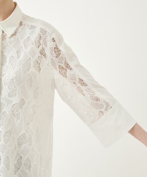 HIROKO BIS GRANDE / ヒロコビス グランデ チュニック | 【大きいサイズ】ランダム迷彩レースチュニックブラウス /洗える | 詳細8