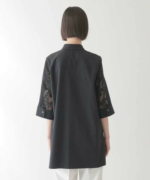 HIROKO BIS GRANDE / ヒロコビス グランデ チュニック | 【大きいサイズ】ランダム迷彩レースチュニックブラウス /洗える | 詳細24