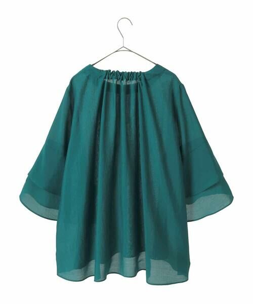 HIROKO BIS GRANDE / ヒロコビス グランデ シャツ・ブラウス | 【大きいサイズ】タックフレアエアリーブラウス /洗濯機で洗える | 詳細1