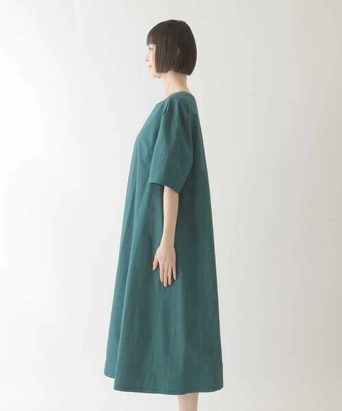 HIROKO BIS GRANDE / ヒロコビス グランデ ロング・マキシ丈ワンピース | 【大きいサイズ】配色ステッチ立体スリーブワンピース | 詳細2