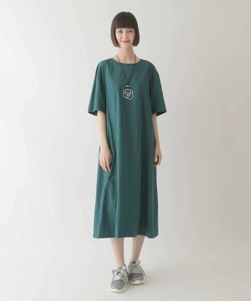 HIROKO BIS GRANDE / ヒロコビス グランデ ロング・マキシ丈ワンピース | 【大きいサイズ】配色ステッチ立体スリーブワンピース | 詳細6