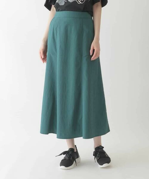 HIROKO BIS GRANDE / ヒロコビス グランデ ロング・マキシ丈スカート | 【大きいサイズ】リネンライクストレッチフレアスカート /洗える | 詳細6