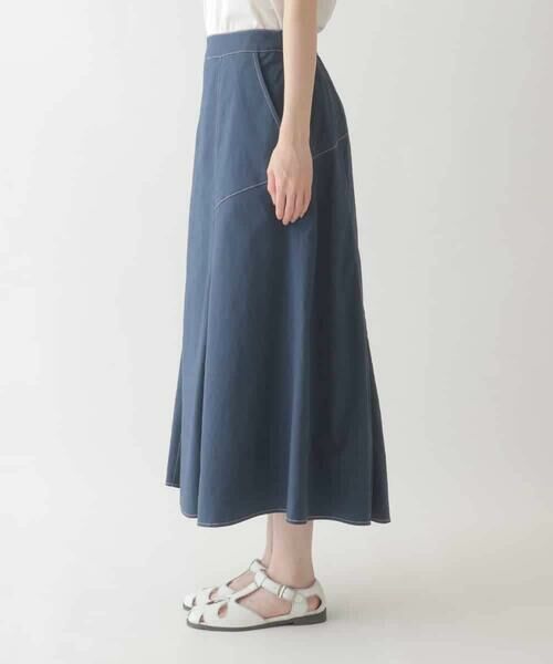 HIROKO BIS GRANDE / ヒロコビス グランデ ロング・マキシ丈スカート | 【大きいサイズ】リネンライクストレッチフレアスカート /洗える | 詳細8