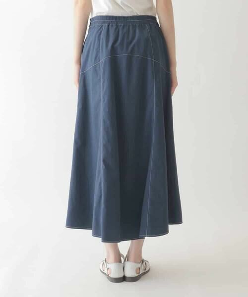 HIROKO BIS GRANDE / ヒロコビス グランデ ロング・マキシ丈スカート | 【大きいサイズ】リネンライクストレッチフレアスカート /洗える | 詳細9