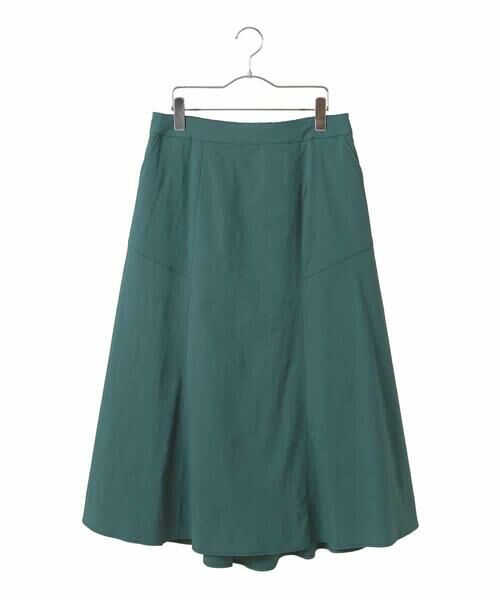 HIROKO BIS GRANDE/ヒロコビス グランデ 【大きいサイズ】リネンライクストレッチフレアスカート /洗える グリーン 4L