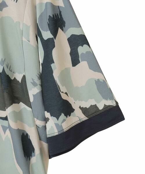 HIROKO BIS GRANDE / ヒロコビス グランデ カットソー | 【大きいサイズ】迷彩フラワーフレアスリーブカットソー /洗濯機で洗える | 詳細8