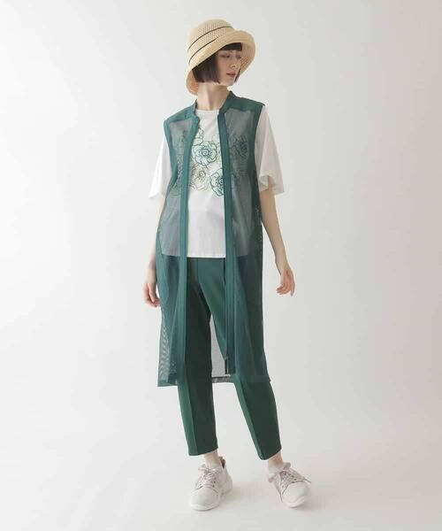 HIROKO BIS GRANDE / ヒロコビス グランデ カットソー | 【大きいサイズ/接触冷感】フラワープリントコットンカットソー /洗える | 詳細14