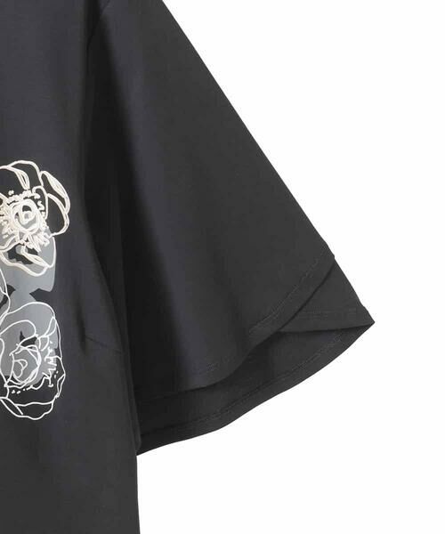 HIROKO BIS GRANDE / ヒロコビス グランデ カットソー | 【大きいサイズ/接触冷感】フラワープリントコットンカットソー /洗える | 詳細3