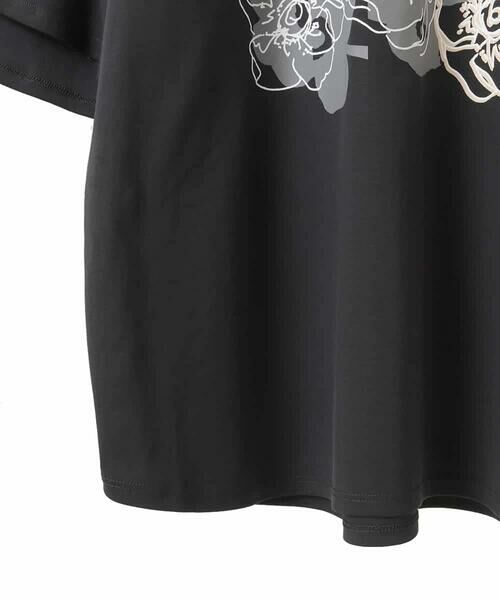 HIROKO BIS GRANDE / ヒロコビス グランデ カットソー | 【大きいサイズ/接触冷感】フラワープリントコットンカットソー /洗える | 詳細4