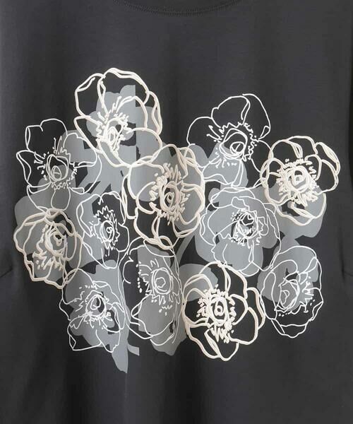 HIROKO BIS GRANDE / ヒロコビス グランデ カットソー | 【大きいサイズ/接触冷感】フラワープリントコットンカットソー /洗える | 詳細5