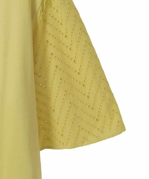 HIROKO BIS GRANDE / ヒロコビス グランデ シャツ・ブラウス | 【大きいサイズ/接触冷感】コットンレースボリューム袖カットソー | 詳細7