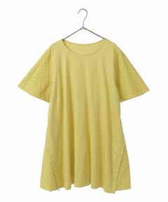 HIROKO BIS GRANDE / ヒロコビス グランデ チュニック | 【大きいサイズ/接触冷感】コットンレース切り替えデザインチュニック