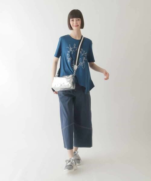 HIROKO BIS GRANDE / ヒロコビス グランデ カットソー | 【大きいサイズ/接触冷感】ブレード刺繍デザインヘムカットソー /洗える | 詳細12