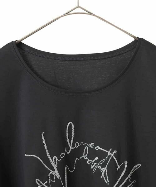 HIROKO BIS GRANDE / ヒロコビス グランデ カットソー | 【大きいサイズ/接触冷感】ブレード刺繍デザインヘムカットソー /洗える | 詳細2