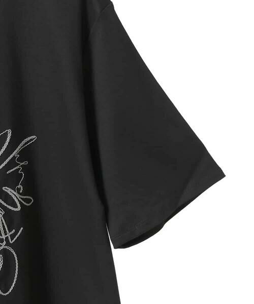 HIROKO BIS GRANDE / ヒロコビス グランデ カットソー | 【大きいサイズ/接触冷感】ブレード刺繍デザインヘムカットソー /洗える | 詳細3