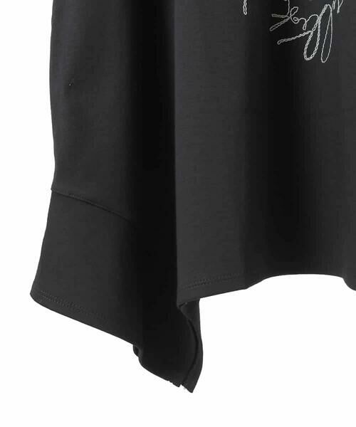 HIROKO BIS GRANDE / ヒロコビス グランデ カットソー | 【大きいサイズ/接触冷感】ブレード刺繍デザインヘムカットソー /洗える | 詳細4