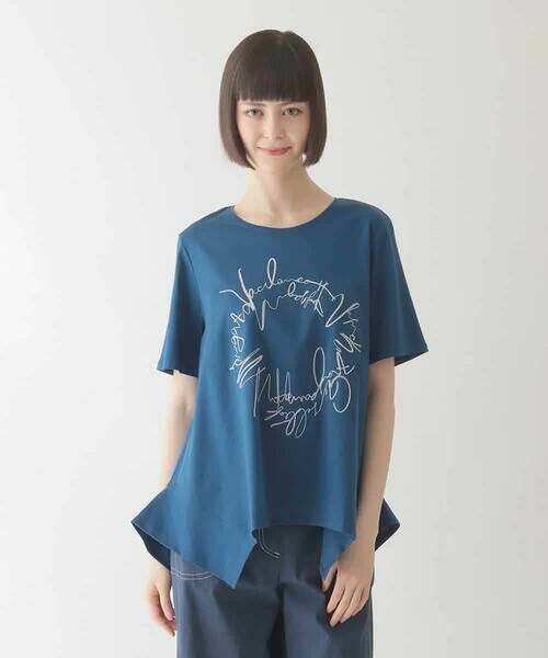 HIROKO BIS GRANDE / ヒロコビス グランデ カットソー | 【大きいサイズ/接触冷感】ブレード刺繍デザインヘムカットソー /洗える | 詳細7