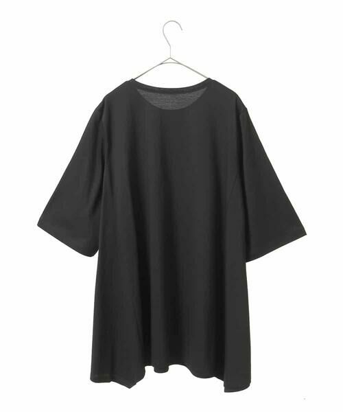 HIROKO BIS GRANDE / ヒロコビス グランデ チュニック | 【大きいサイズ/接触冷感】イレギュラーヘムデザインチュニックカットソー /洗える | 詳細1
